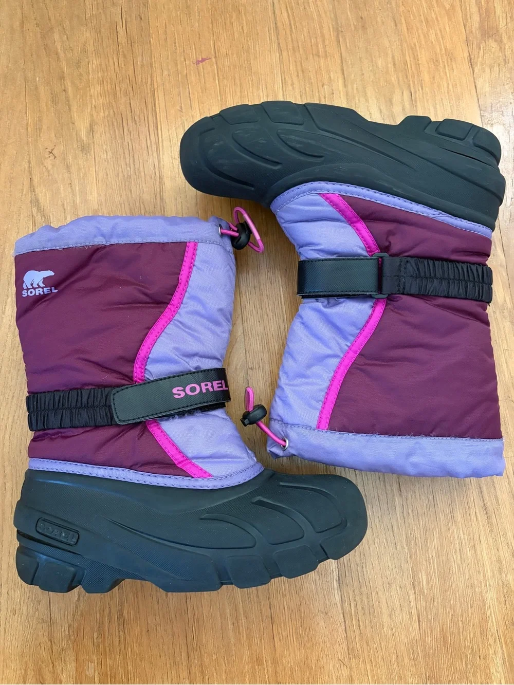 Sorel Flurry Purple Girls Winter Snow Boots Youth 3